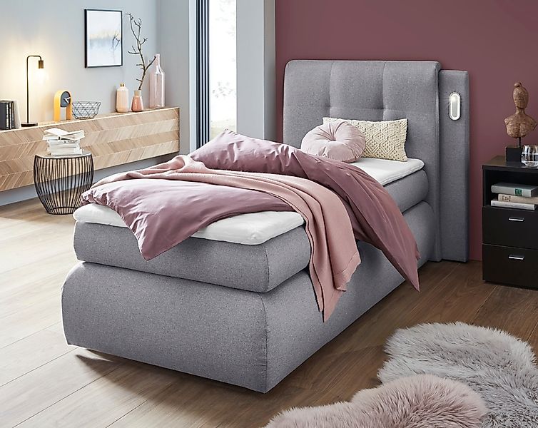 COLLECTION AB Boxspringbett "Borna", inklusive Bettkasten, LED-Beleuchtung günstig online kaufen