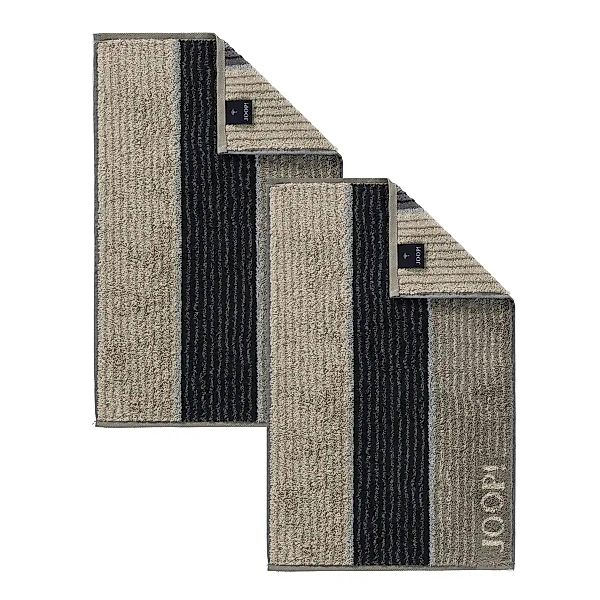JOOP! Handtuch 2 Stück Joop! Frottier Gästetuch 1658-70 Lines Graphit 30x50 günstig online kaufen