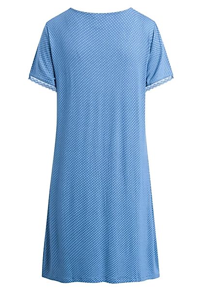 Mittellanges Nachtkleid Mit Kurzen Ärmeln "Jacqueline S/s" True Navy Aop günstig online kaufen