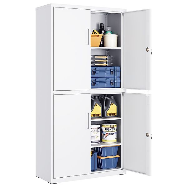 SONGMICS Aktenschrank Mehrzweckschrank, Stahl-Aufbewahrungsschrank, 5 Ebene günstig online kaufen