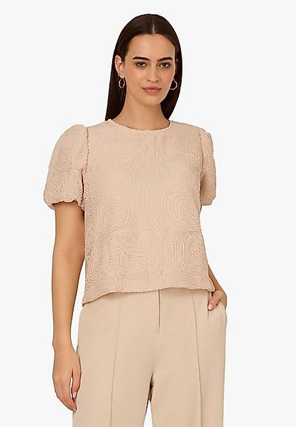 Adrianna Papell Kurzarmbluse Allover Squiggle Embroidery Top with Bubble Sl günstig online kaufen