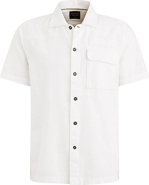 PME Legend Short Sleeve Hemd Linen Blend Weiß - Größe L günstig online kaufen