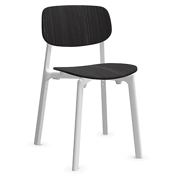 Kristalia COLANDER Stuhl schwarze Eiche mit weißem Gestell günstig online kaufen