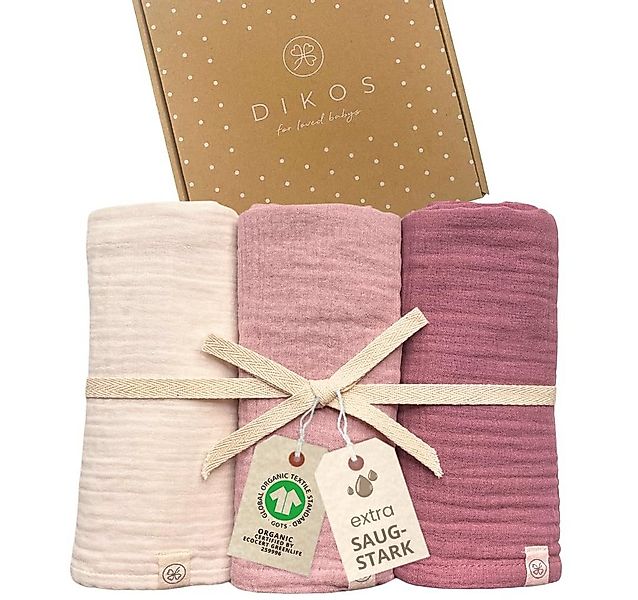Babydecke Mulltücher 3er-SET gekreppt, Spucktuch 64x64 100% GOTS BIO-Baumwo günstig online kaufen