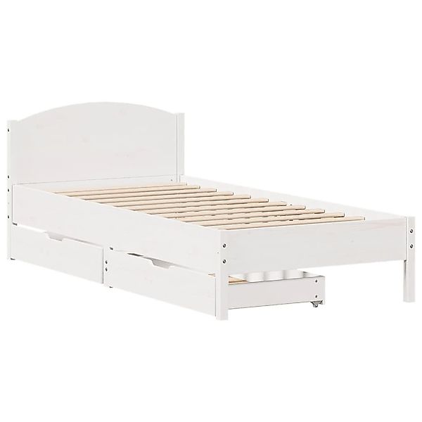 vidaXL Bett Massivholzbett ohne Matratze Weiß günstig online kaufen
