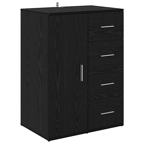vidaXL Sideboard Schwarz Eichen-Optik 59 x 39 x 80 cm Holzwerkstoff 883066 günstig online kaufen