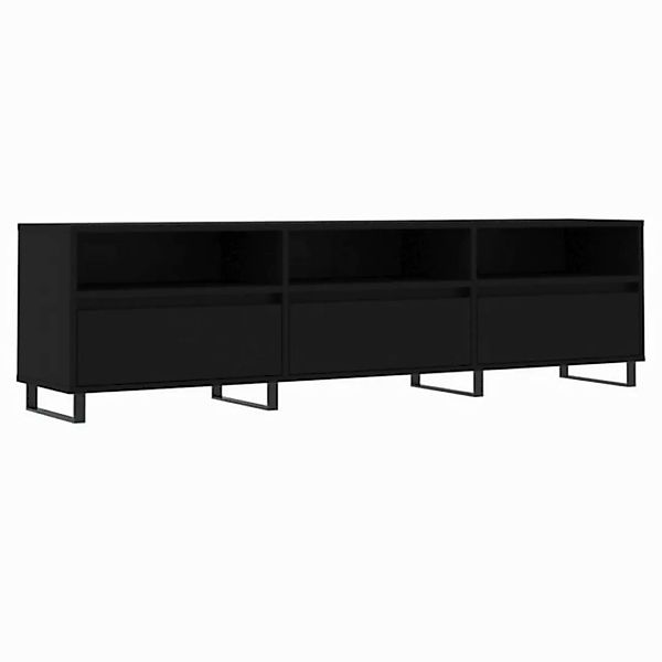 furnicato TV-Schrank Schwarz 150x30x44,5 cm Holzwerkstoff (1-St) günstig online kaufen