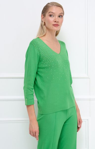 Passioni Strickpullover mit funkelnden Strassdetails günstig online kaufen