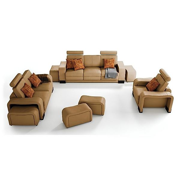 Xlmoebel Sofa Wohnzimmermöbel Set Sofa aus Leder mit 3-Sitzer, 2-Sitzer und günstig online kaufen