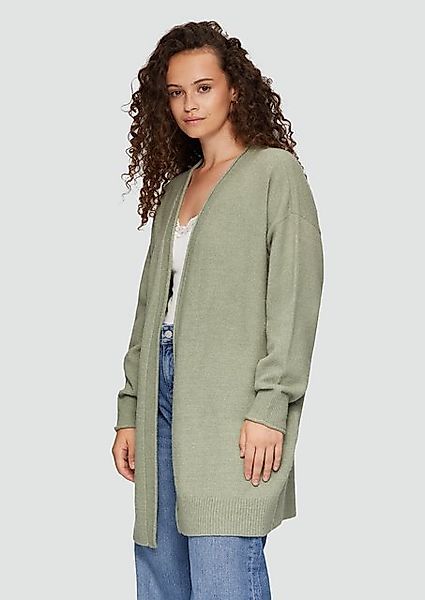QS Strickjacke Weiche Strickjacke mit Rollkante günstig online kaufen