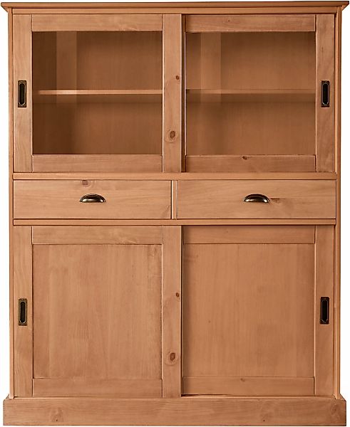 OTTO home Highboard "Schröder" Vitrine aus massivem Kiefernholz, Breite 114 günstig online kaufen
