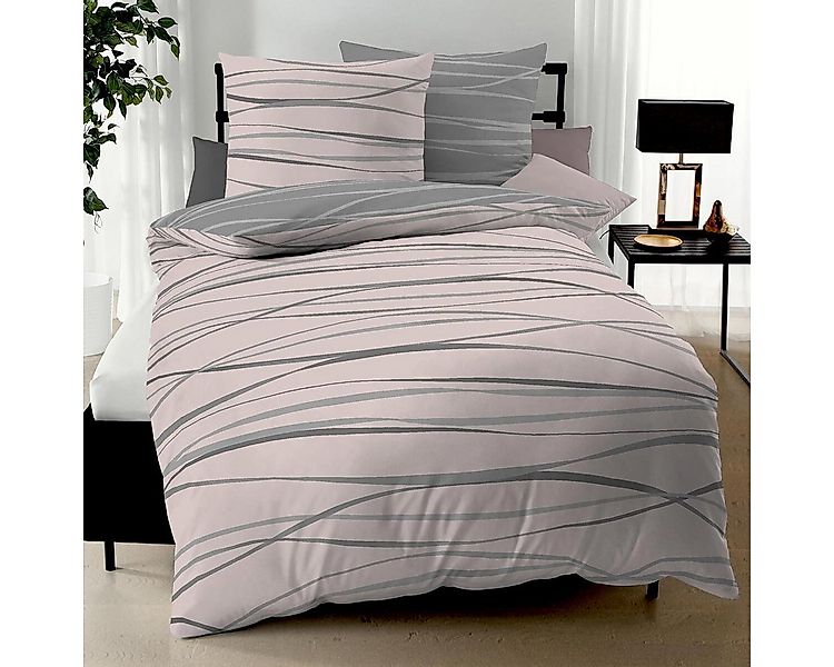 TRAUMSCHLAF Bettwäsche Bibermotion rosa, Biber, 3 teilig, warm, weich und f günstig online kaufen