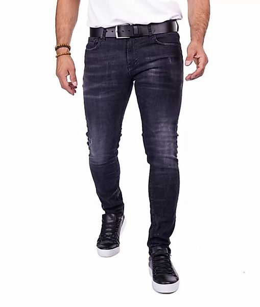 Denim Distriqt Slim-fit-Jeans Basic Herren Slim Fit Jeans mit stretch Schwa günstig online kaufen