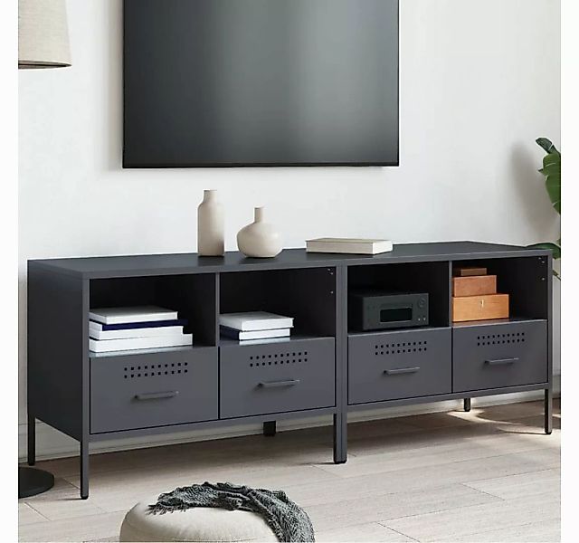 vidaXL TV-Schrank TV-Schränke 2 Stk. Anthrazit 68x39x50,5 cm Stahl günstig online kaufen