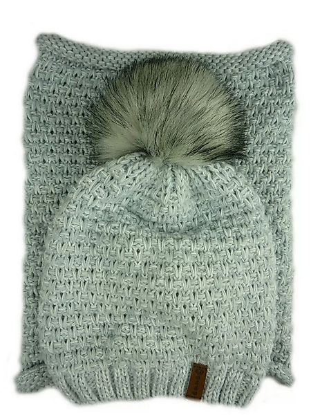 Taschen4life Strickmütze Damen Mütze & Schal Set 38.03 (2 teilig, Kombi Set günstig online kaufen