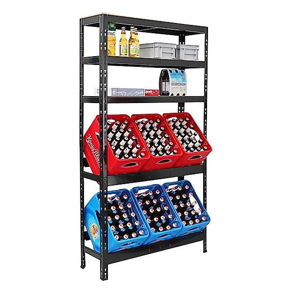 PROREGAL® Flaschenregal Getränkekistenregal BODENSEE für 6 Kästen + 3 Ablag günstig online kaufen