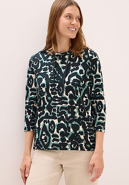 CECIL Kapuzensweatshirt mit 3/4 Arm, gemustert günstig online kaufen