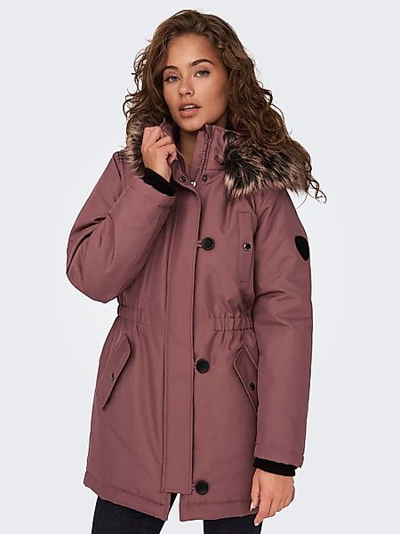 ONLY Parka "ONLIRIS FUR WINTER PARKA LIFE CC OTW", mit Kapuze, mit verdeckt günstig online kaufen