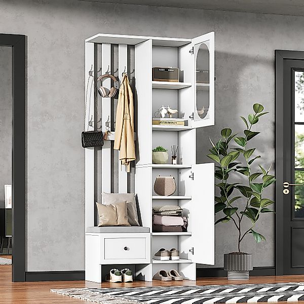 KLAM HOME Garderoben-Set 85*33.5*200cm Kompaktgarderoben,Startseite Möbel günstig online kaufen