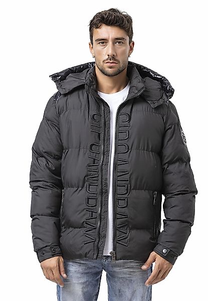 Cipo & Baxx Winterjacke "Winterjacke" mit Kapuze mit modischen Schriftzug günstig online kaufen