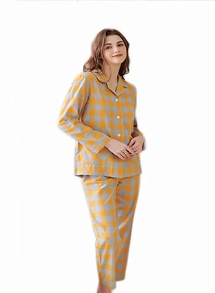 ZWY Spitzenkleid Plaid-Pyjama-Set für Frühling und Sommer günstig online kaufen