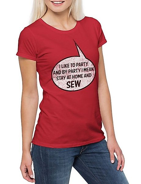 Urban Backwoods Print-Shirt I Like To Party Damen T-Shirt Nähen Sewing Hand günstig online kaufen