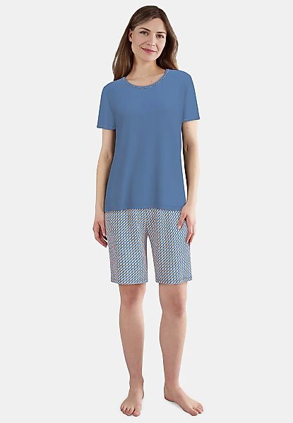GÖTZBURG Shorty mit Muster, kurz, Rundhalsausschnitt, Baumwolle günstig online kaufen