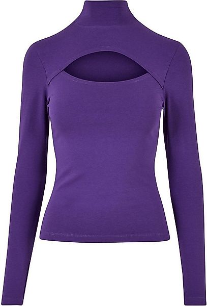 URBAN CLASSICS Longsleeve Ladies Cut-Out Turtleneck Longsleeve Damen Langar günstig online kaufen