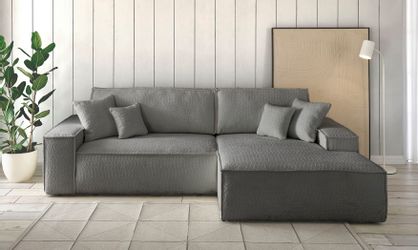 andas Ecksofa "FINNLEY Schlafsofa 267 cm, L-Form mit Schlaffunktion & Bettk günstig online kaufen