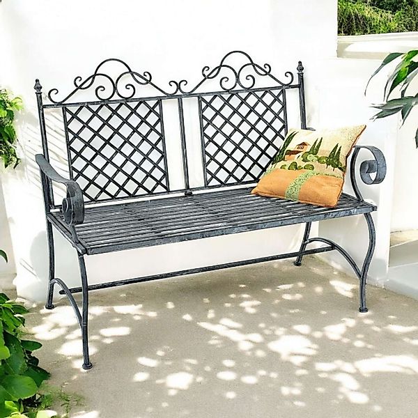 DanDiBo Gartenbank Wetterfest 2 Sitzer Metall günstig online kaufen