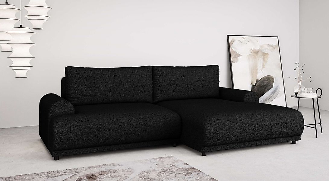 Home affaire Ecksofa "Marsby, mit Bettfunktion und Bettkasten, Maße: B/H/T günstig online kaufen