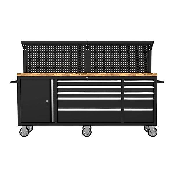 Galaflor Mobile Werkbank mit Lochwand und Arbeitsplatte 214 cm günstig online kaufen