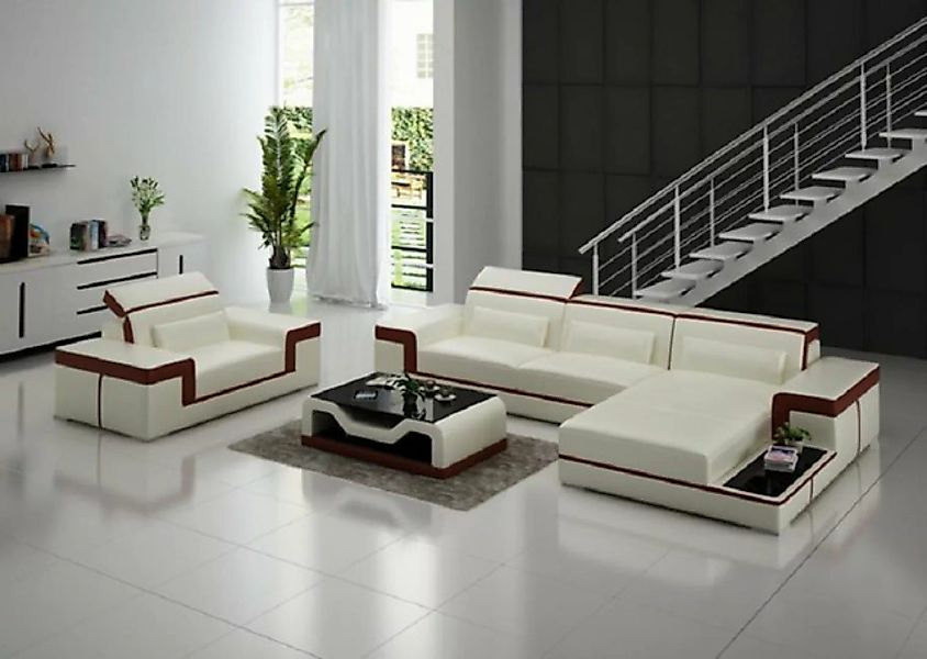 JVmoebel Ecksofa Ecksofa Set Couch Polster Sessel Wohnlandschaft L Form Led günstig online kaufen