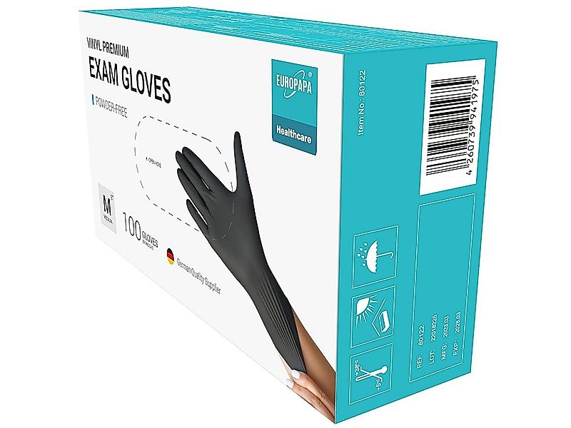EUROPAPA Einweghandschuhe 100x Vinylhandschuhe Einweghandschuhe (Untersuchu günstig online kaufen