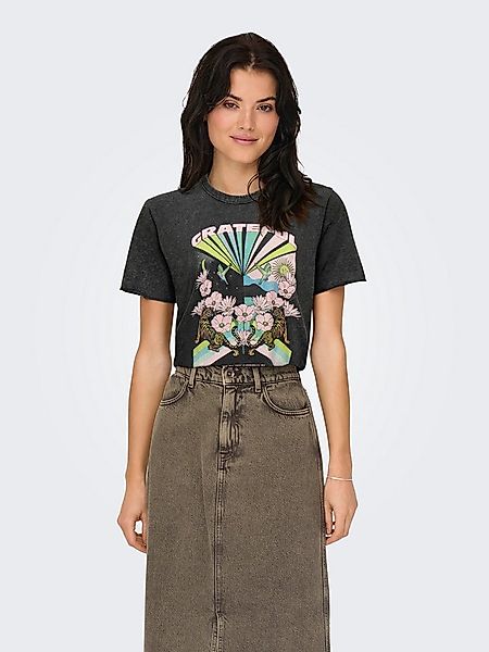 ONLY Rundhalsshirt ONLLUCY REG S/S TOP JRS NOOS unterschiedlich bedruckt günstig online kaufen