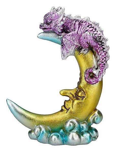 Figuren Shop GmbH Dekofigur Drachen Figur - Baby schläft auf Mond - Drachen günstig online kaufen