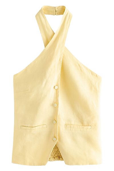 Next Neckholdertop Geknöpftes Neckholder-Oberteil aus 100 % günstig online kaufen