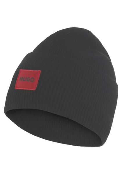HUGO Beanie Xaff 6 mit Logobadge günstig online kaufen