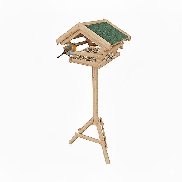 relaxdays Vogelhaus Vogelfutterhaus aus Tannenholz, natur günstig online kaufen