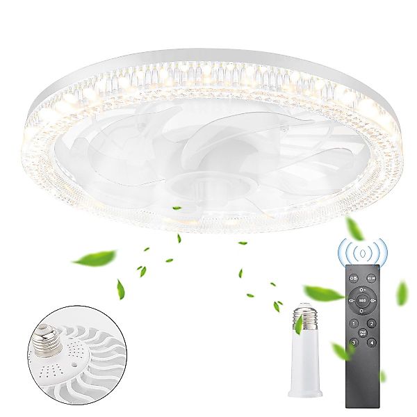 ZEUOPQ Deckenventilator Deckenventilator mit LED-Licht Fernbedienung günstig online kaufen