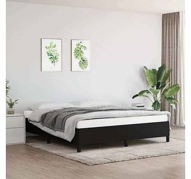 furnicato Bett Bettgestell Schwarz 180×200 cm Stoff günstig online kaufen