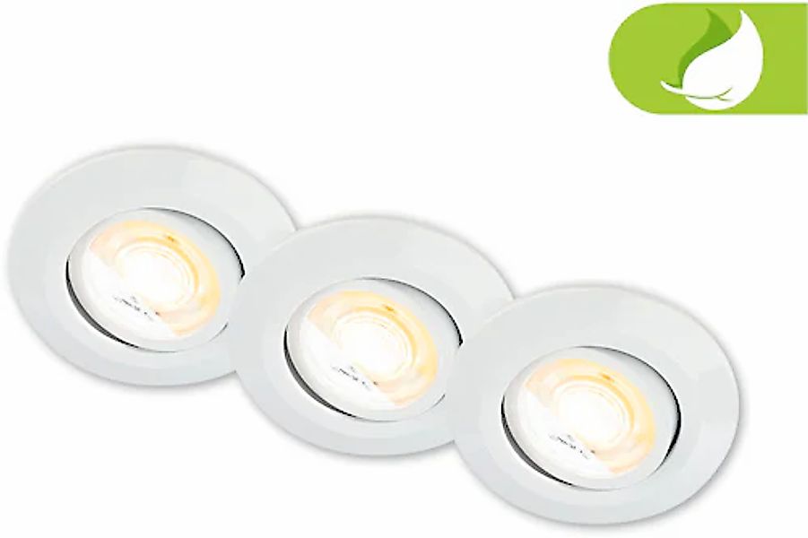 Briloner Leuchten LED Deckeneinbaustrahler, 3er-Set, schwenkbar, je 4,9 Wat günstig online kaufen