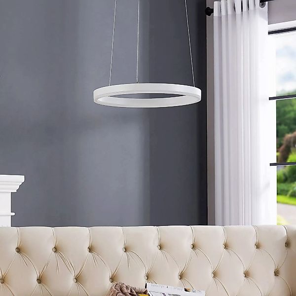 Arcchio LED-Hängeleuchte Albiona, weiß, 1 Ring, Ø 40 cm günstig online kaufen