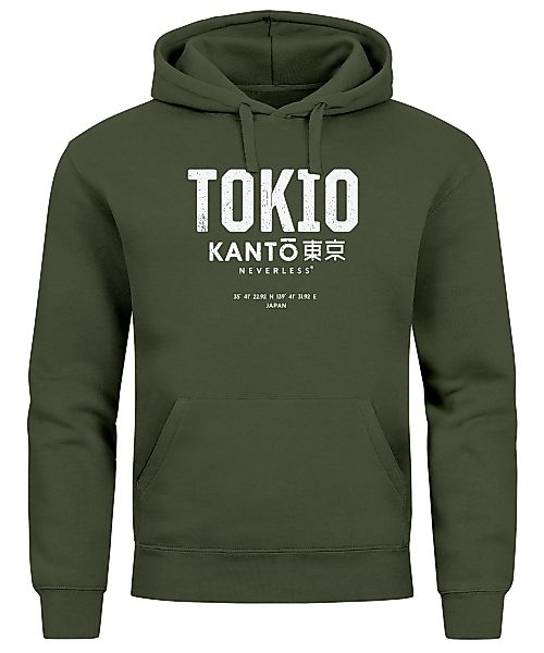 Neverless Hoodie Hoodie Herren Frontprint Tokyo günstig online kaufen