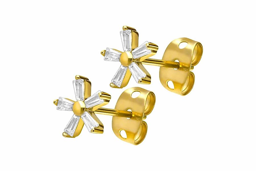 FILANGO Single-Ohrstecker Titan Ohrstecker KRISTALLBLUME (Ohrstecker günstig online kaufen