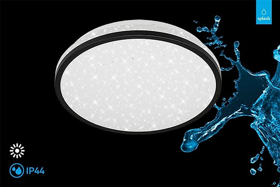 Briloner Leuchten LED Deckenleuchte »ACORUS BLACK«, Schutzart IP44, LED fes günstig online kaufen