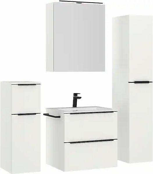 nobilia® Badmöbel-Set »Levere« vormontiert, mit Soft-Close, 4 Stk. tlg. günstig online kaufen