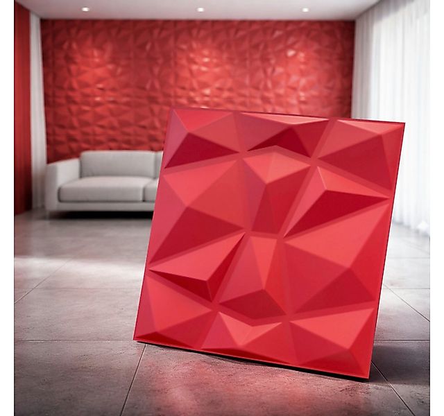 IKHEMalarka 3D Wandpaneel 3D Paneele PVC Kunststoffpaneele, BxL: 50,00x50,0 günstig online kaufen