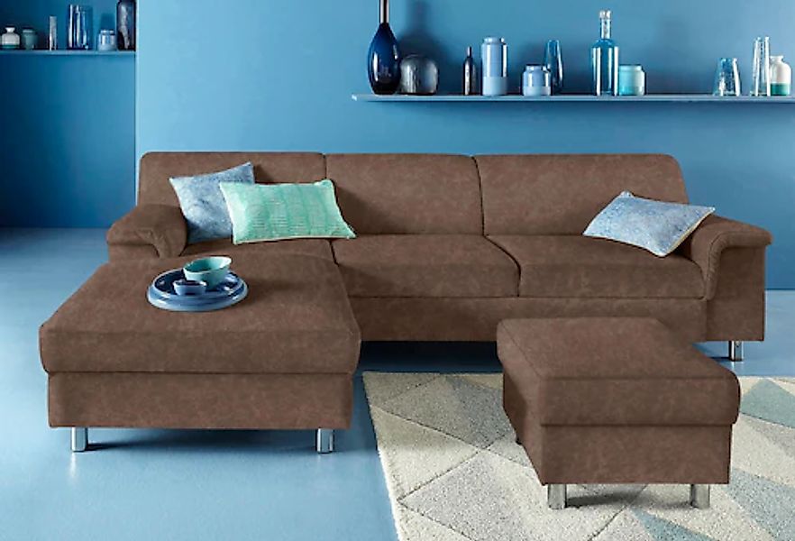 DOMO collection Ecksofa »Jamie, modern und elegant, Fußhöhe 9cm, L-Form,« w günstig online kaufen