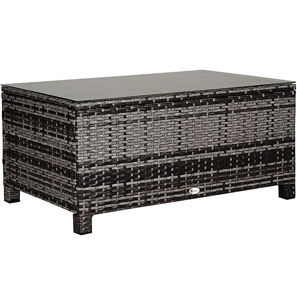 Outsunny Gartentisch Garten Beistelltisch Polyrattan (Balkontisch, günstig online kaufen